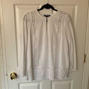 Lands End size small white long sleeved tunic